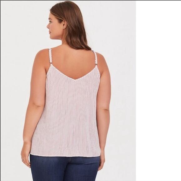 Torrid Sophie Red/White Striped Lace-Up Tank Top - Picture 10 of 10
